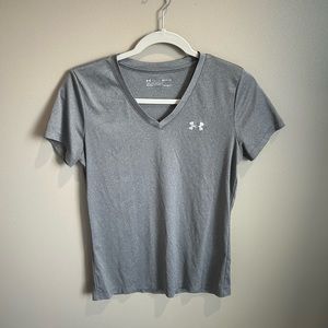 (S) Under Armour grey short sleeved workout top